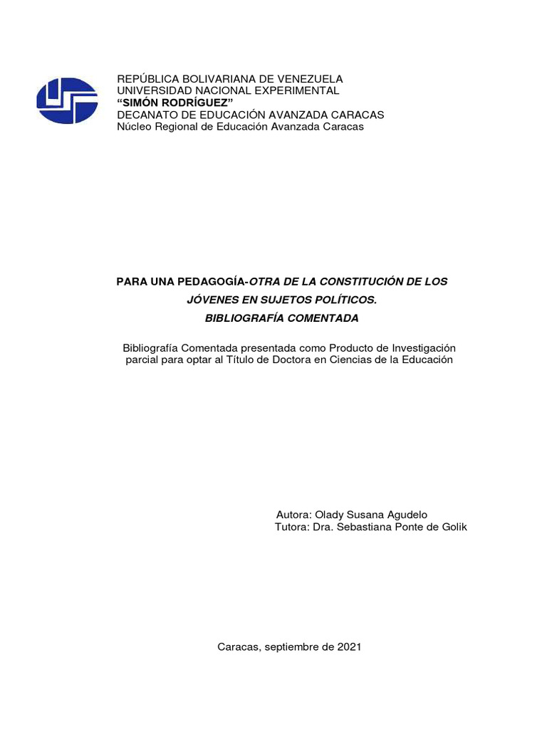 II. Bibliografía Comentada Olady | PDF | Pedagogía | Michel Foucault