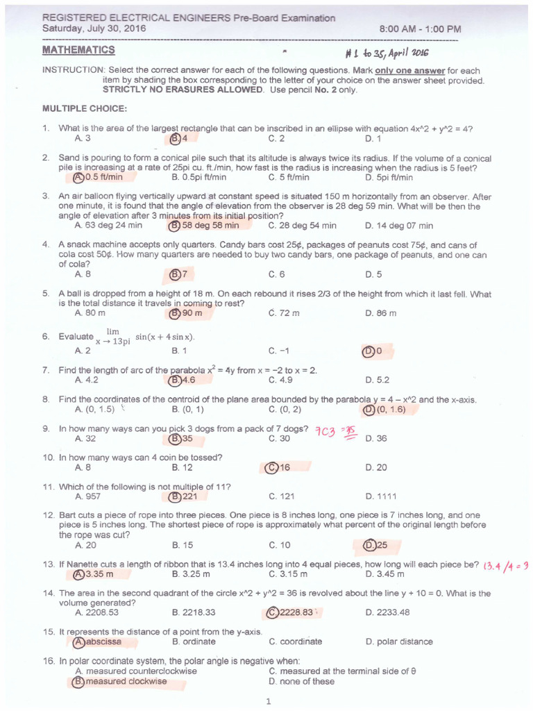Math 2016 July | PDF