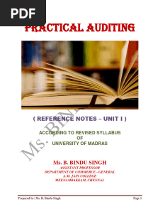 Practical Auditing Notes