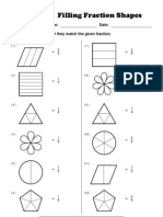Worksheet Works Filling Fraction Shapes 1
