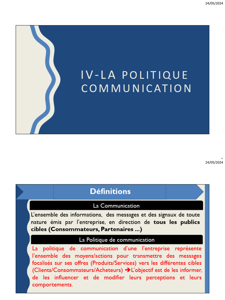 Politique de Communication en Entreprise | PDF | la communication ...