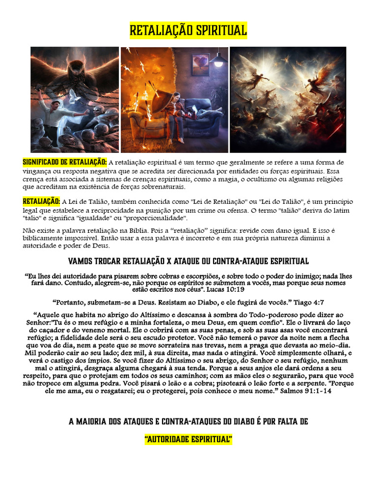 Significado da Retaliação Espiritual | PDF | Diabo | Elias