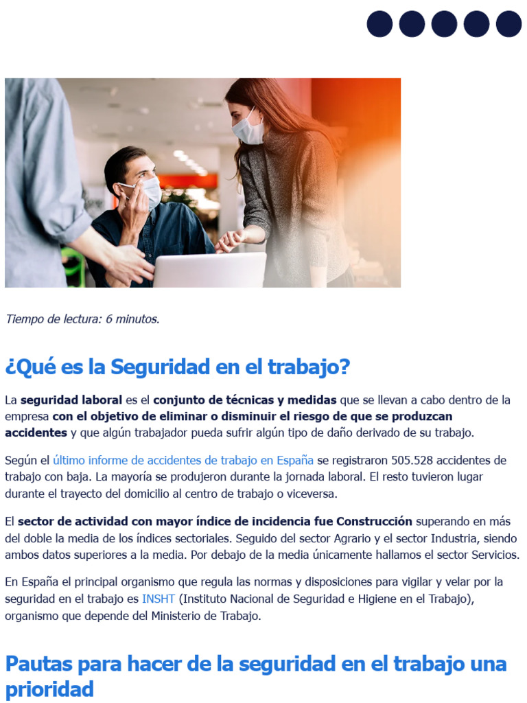 5 Consejos para La Seguridad en El Trabajo - Randstad | PDF | Seguridad ...