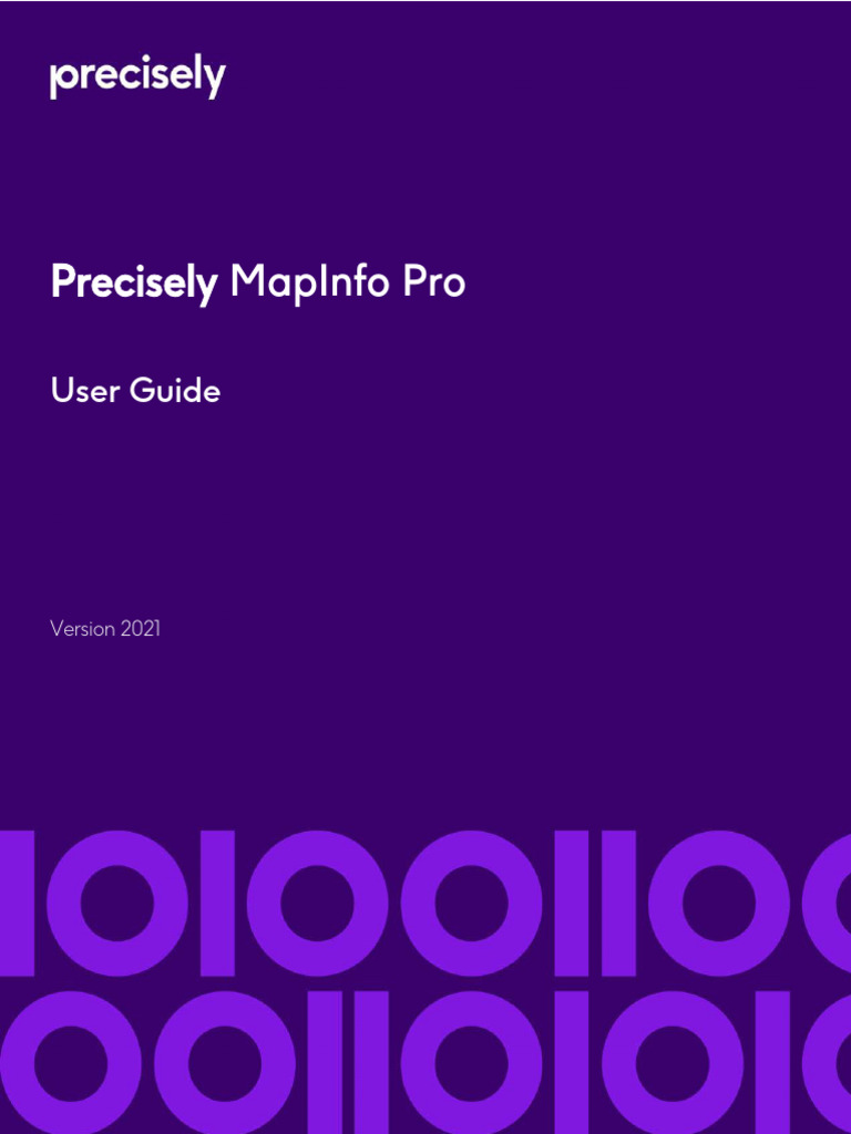Manual Mapinfo Pro v2021 User Guide | PDF | World Wide Web | Internet & Web