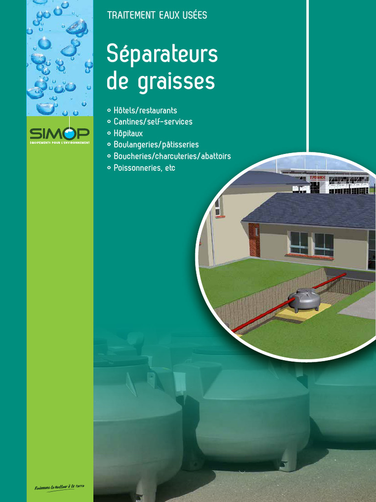 Séparateurs de Graisses SIMOP | PDF | Eaux usées | Robinet (plomberie)