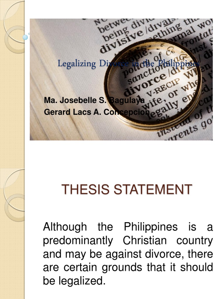 Legalizing Divorce in The Philippines PDF
