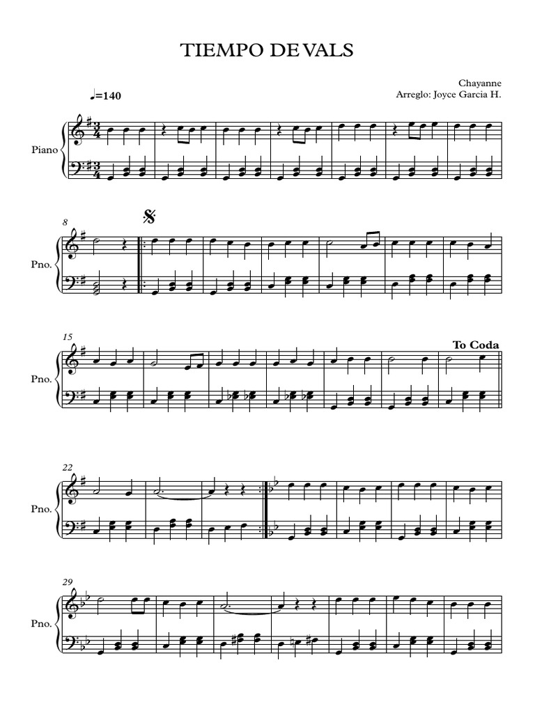 TIempo de Vals - Piano | PDF