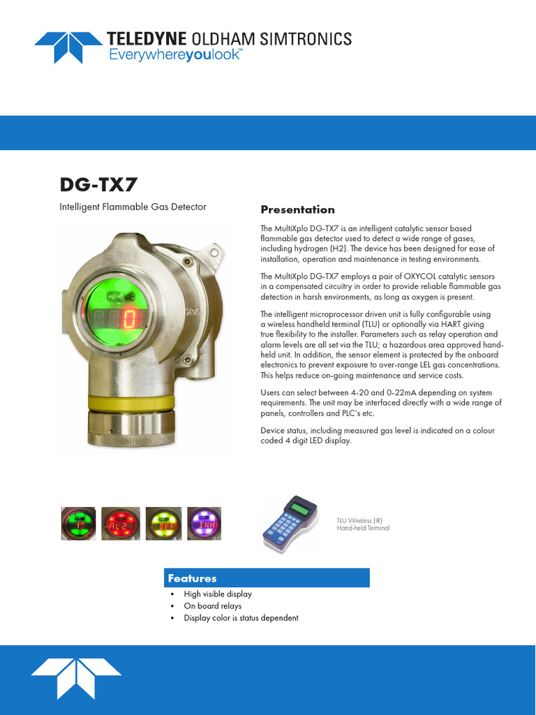 Fixedgas Dg7series DG tx7 Brochure English | PDF | Equipment