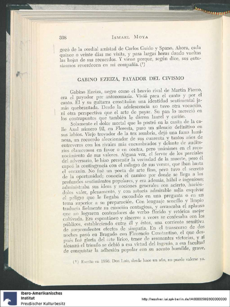 Moya Ismael Gabino Ezeiza Payador Del Civismo Pdf