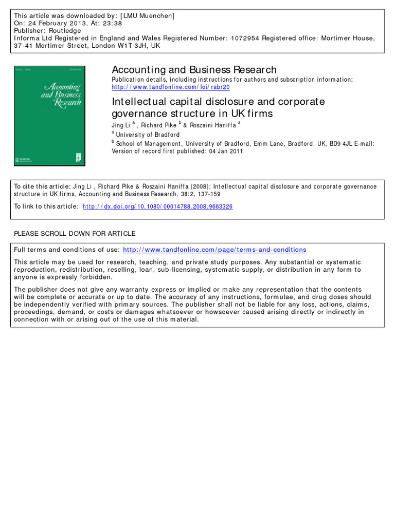 Li 2008 | PDF | Capital (Economics) | Corporate Governance