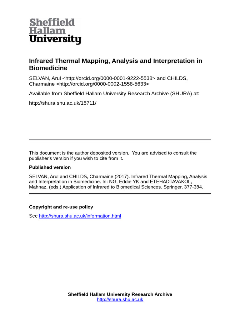 Infrared Thermal Mapping Analysis and in | PDF | Image Segmentation ...