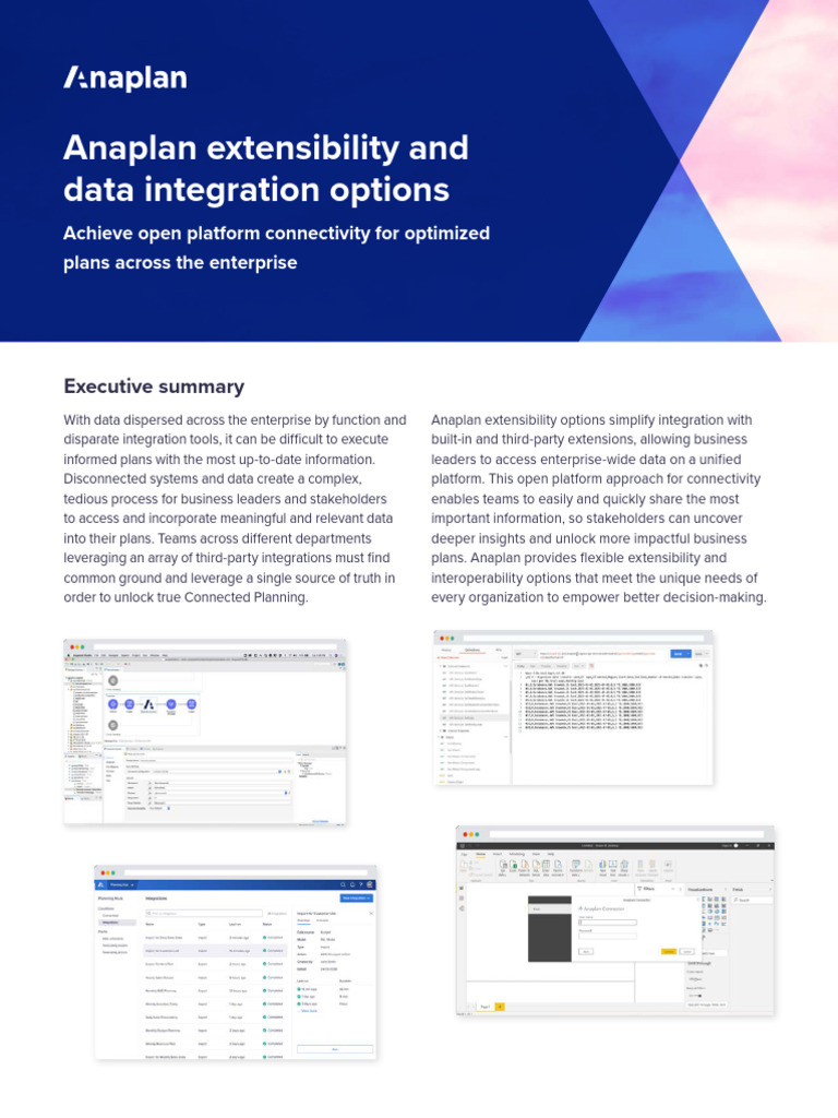 Anaplan Extensibility and Integration Guide | PDF | Cloud Computing ...