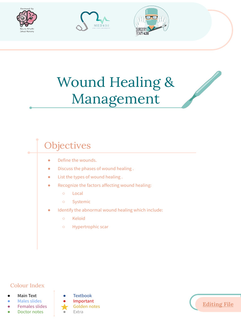 Wound Healing: Phases & Management Guide | PDF | Wound Healing | Scar