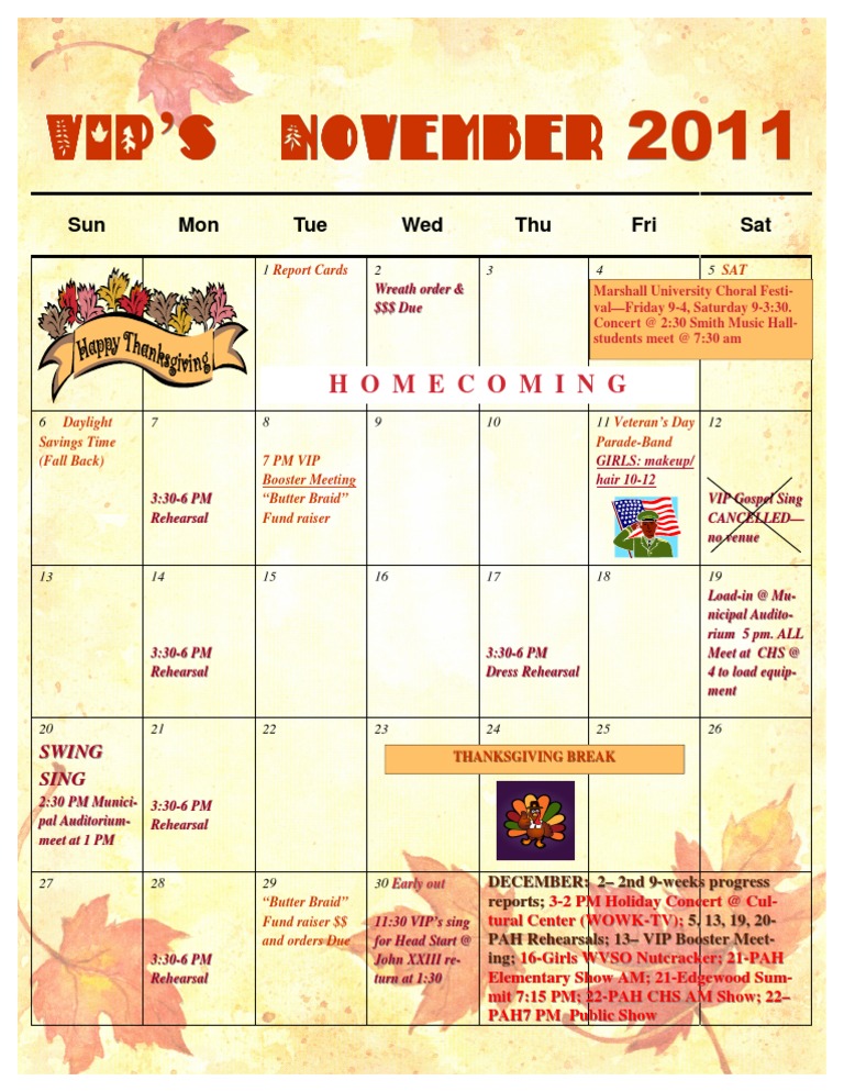 November Cal | PDF