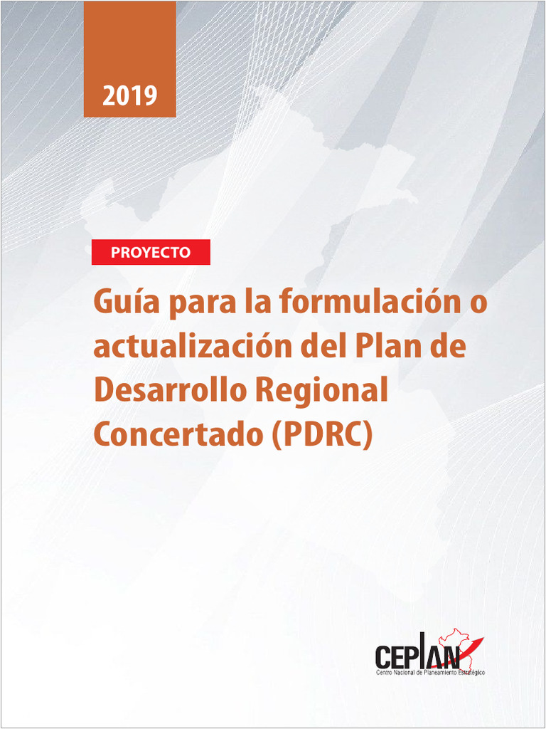 Guía para el Plan de Desarrollo Regional | PDF | Planificación | Perú