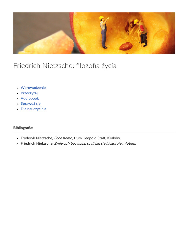 Friedrich Nietzsche Filozofia Zycia | PDF