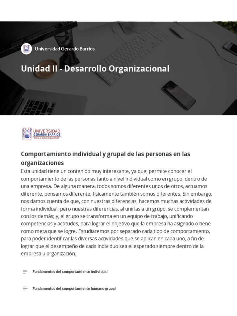 Unidad II Desarrollo Organizacional FIsAVU1g | PDF | Estrés (biología ...
