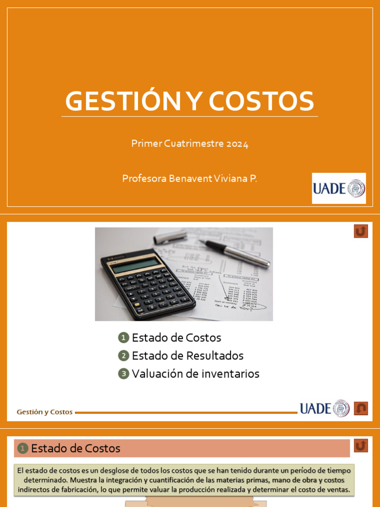 Gestión de Costos y Resultados 2024 | PDF | Estado de resultados | Ingresos