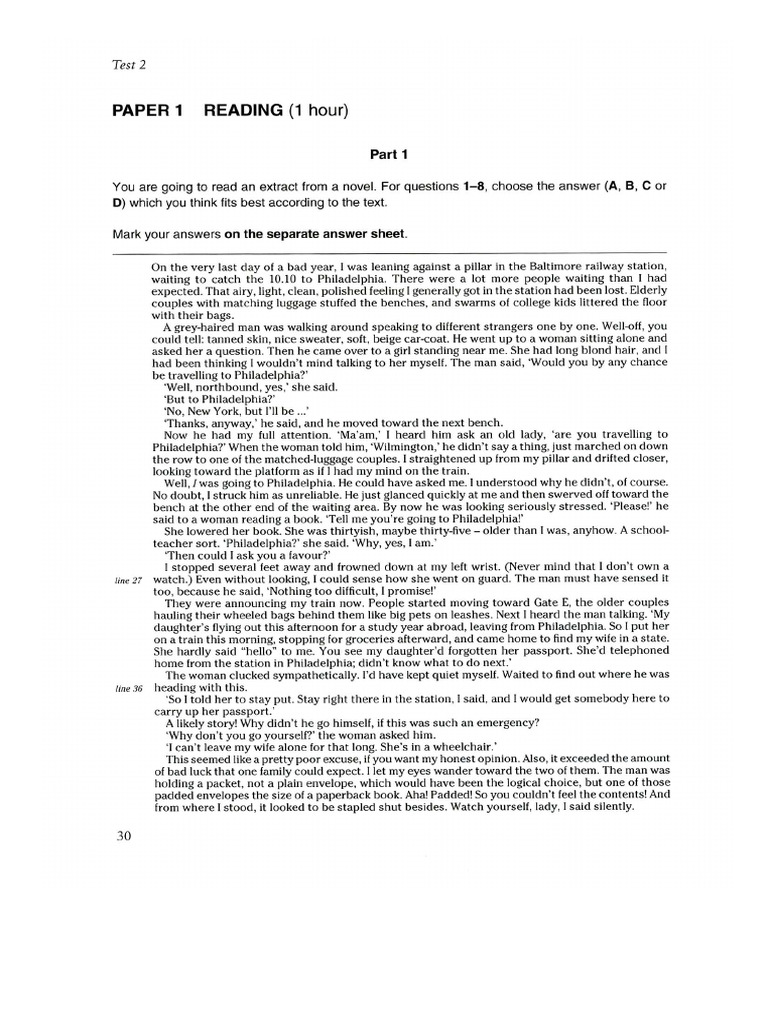 Test 2 - Reading | PDF