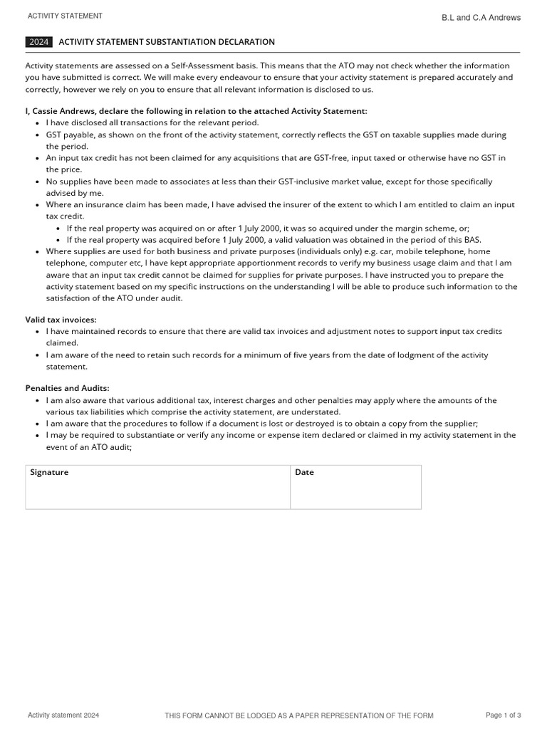 2024 March As BLandCAAndrews | PDF | Taxes | Payments