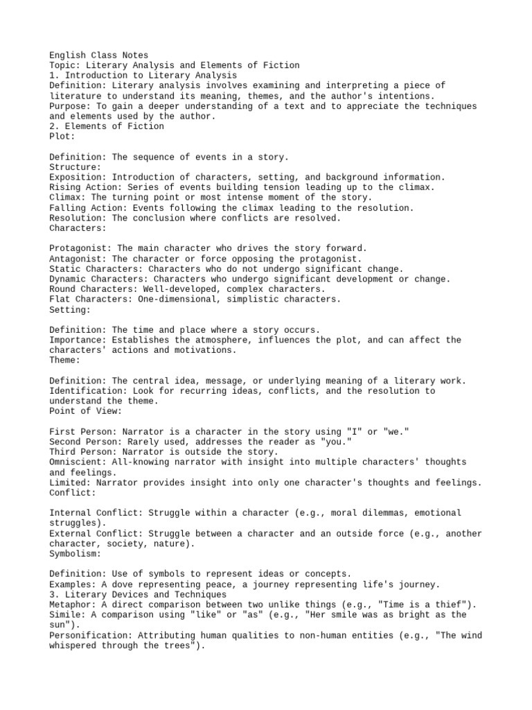 english notes | Download Free PDF | Narration | Essays