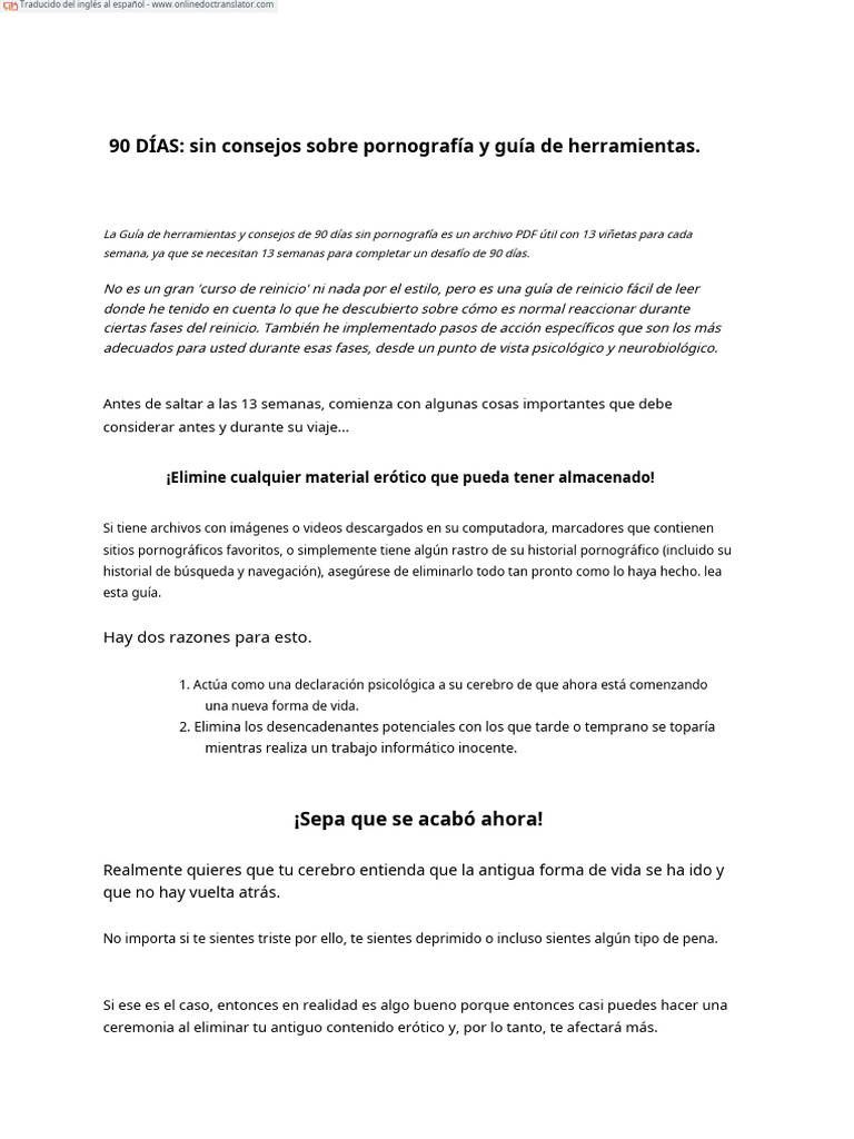 90 day no porn advice tool guide en es pdf internet motivaci n