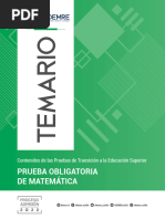 Temario PAES Matemáticas M1 2026 | PDF | Ecuaciones | Matemáticas
