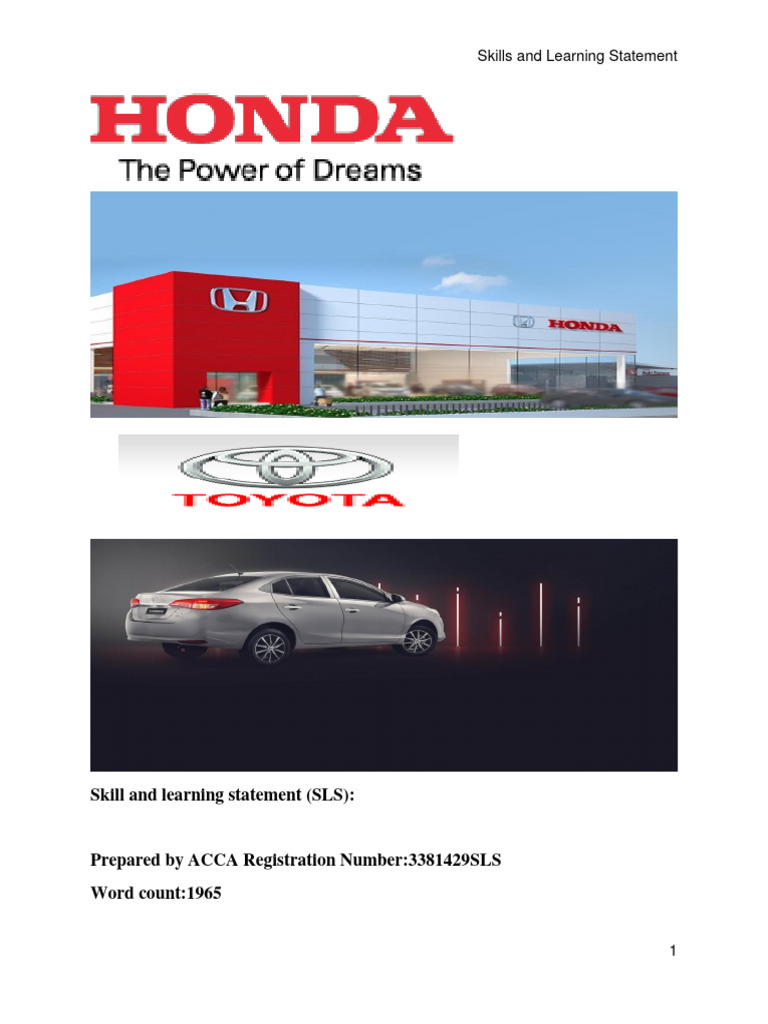 Learning Statement Examples