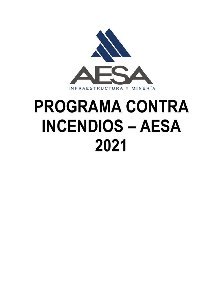 Programa de Prevención de Incendios AESA 2021 | PDF | Incendios