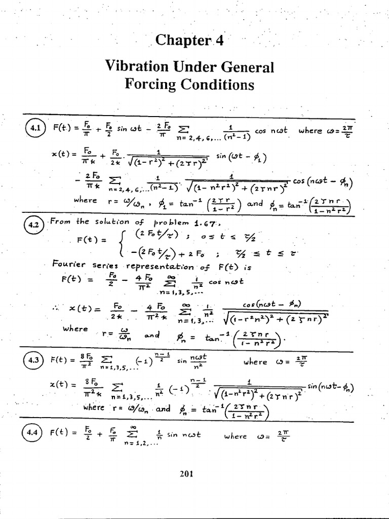 Mechanical Vibrations by SS Rao Chapter 4 | PDF