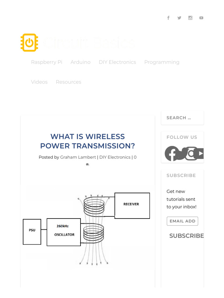 What Is Wireless Power Transmission - Circuit Basics | PDF | Inductor ...