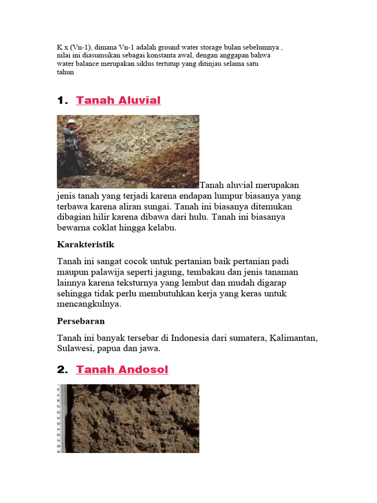 Tanah Aluvial: Karakteristik | PDF