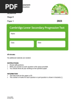 Stage 8 Maths Progression Test 2025 | PDF | Mathematical Concepts ...