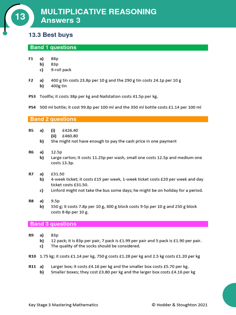 13.3 Worksheet Answers | PDF