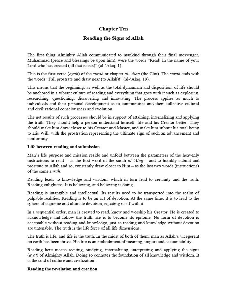 Signs of Allah: A Believer's Guide | PDF | Quran | Islam