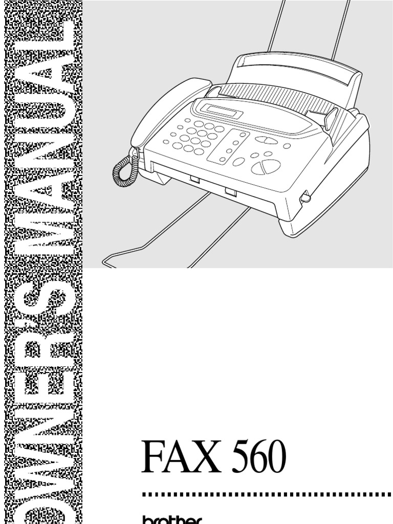 Brother Personal Fax 560 en 73 | Telephone | Fax