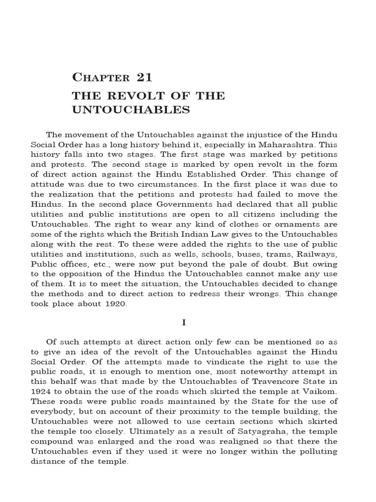 Revolt of the Untouchables in India | PDF | Dalit | Lawsuit