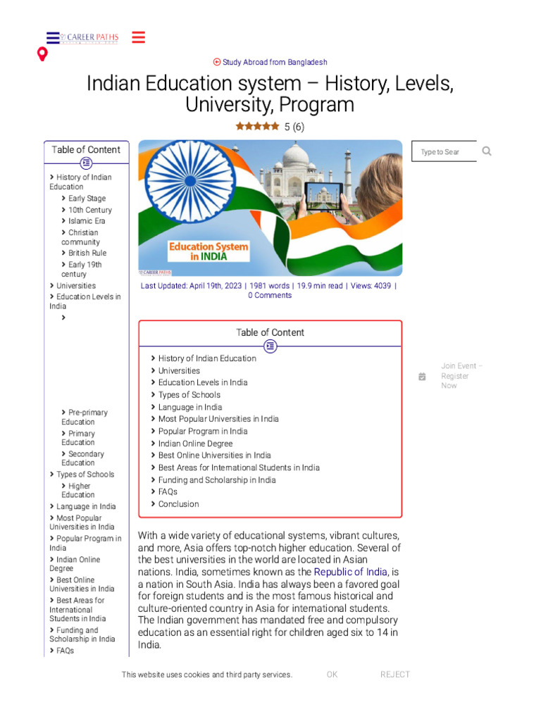 Indian Education System - The Education System in India | PDF ...