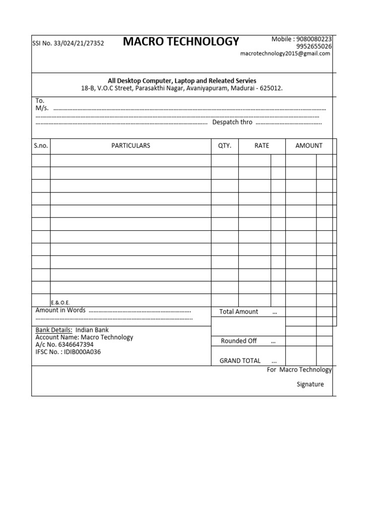 Bill Book2 | PDF | Computer Science | Classes Of Computers