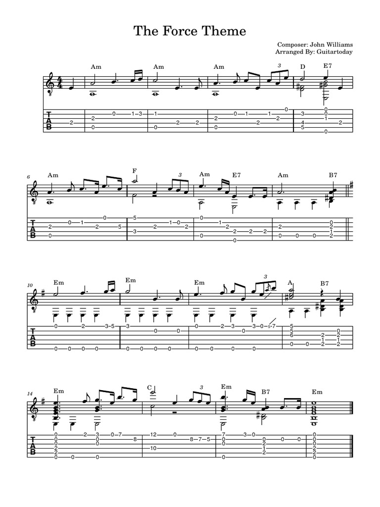 The Force Theme - John Williams | PDF