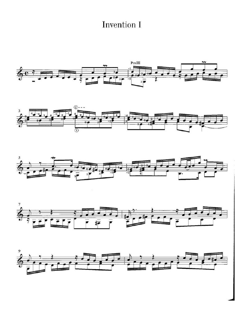 Bach - Invention - 1 | PDF