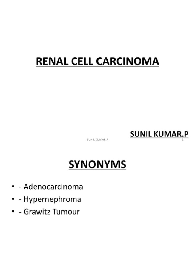 Renal Cell Carcinoma | PDF