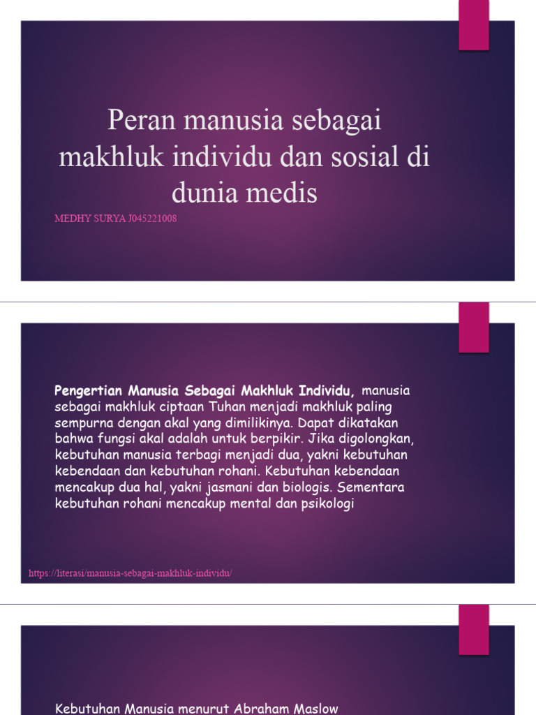 Peran Manusia Sebagai Makhluk Individu Dan Sosial | PDF | Ilmu Sosial ...