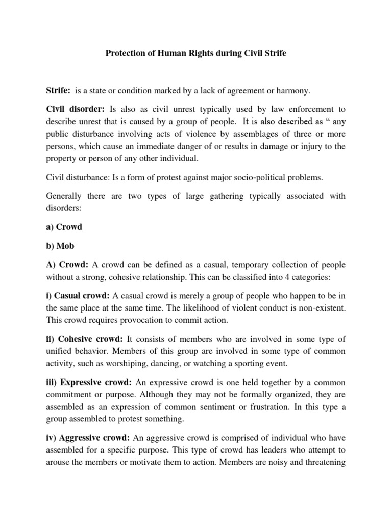 Chapter 6 protection of human rights during civil strife pdf civil