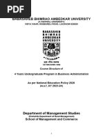 4 Yrs BBA Course Structure & Syllabus (Wef AY 2023-24)