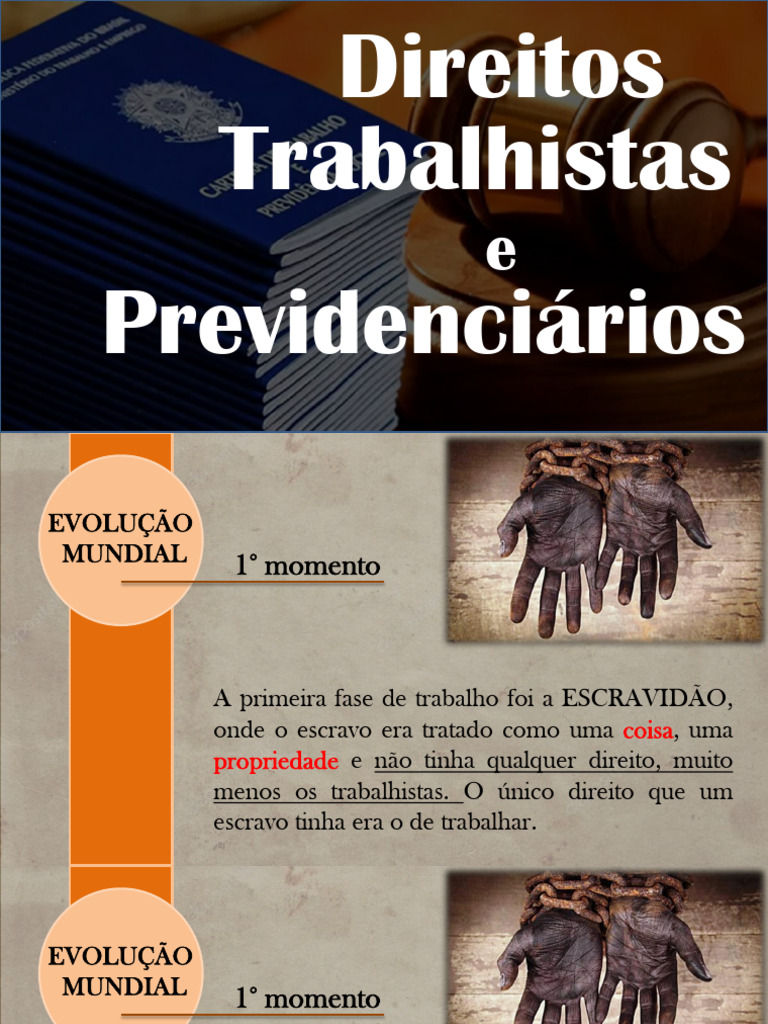 Evolução dos Direitos Trabalhistas e Previdenciários | PDF | Férias ...