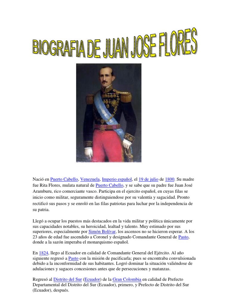 Juan Jose Flores PDF Ecuador América del Sur