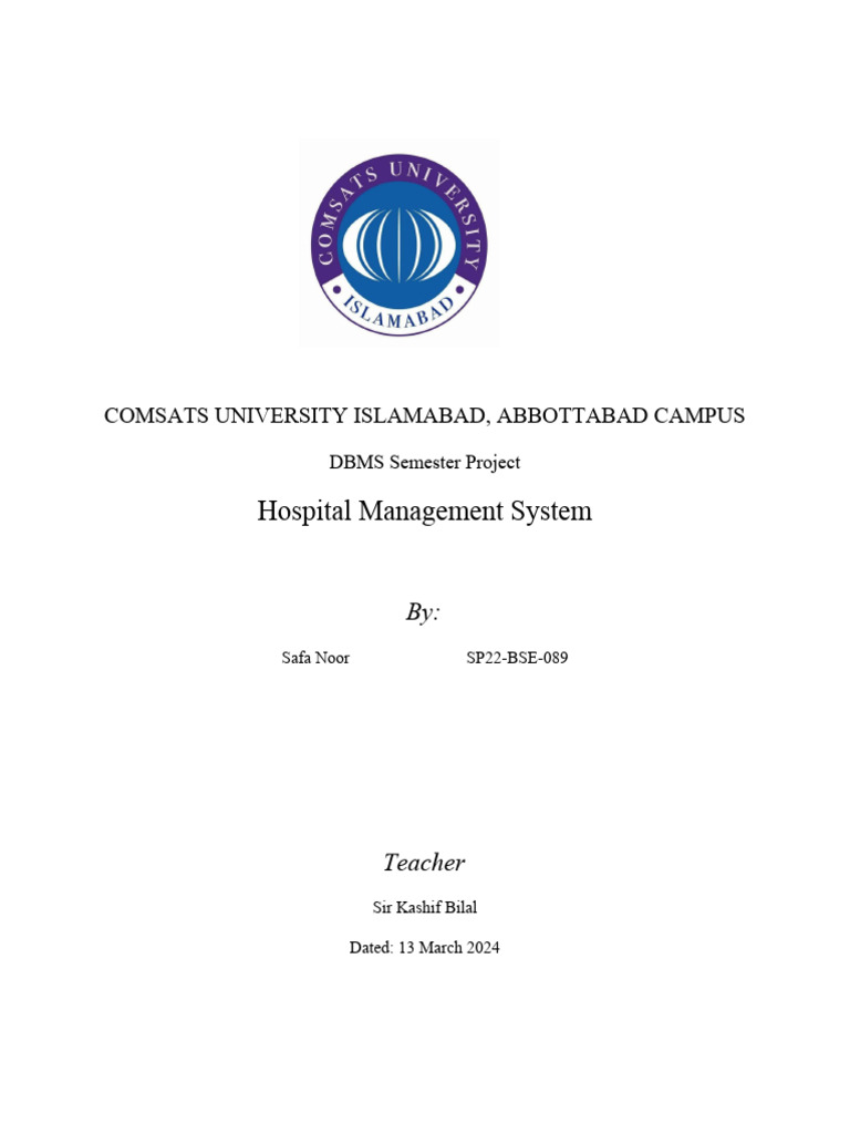 Hospital Management System Download Free Pdf Databases Health Care