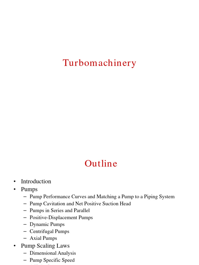 Turbomachinery: Pumps and Turbines Overview | PDF | Pump | Turbomachinery