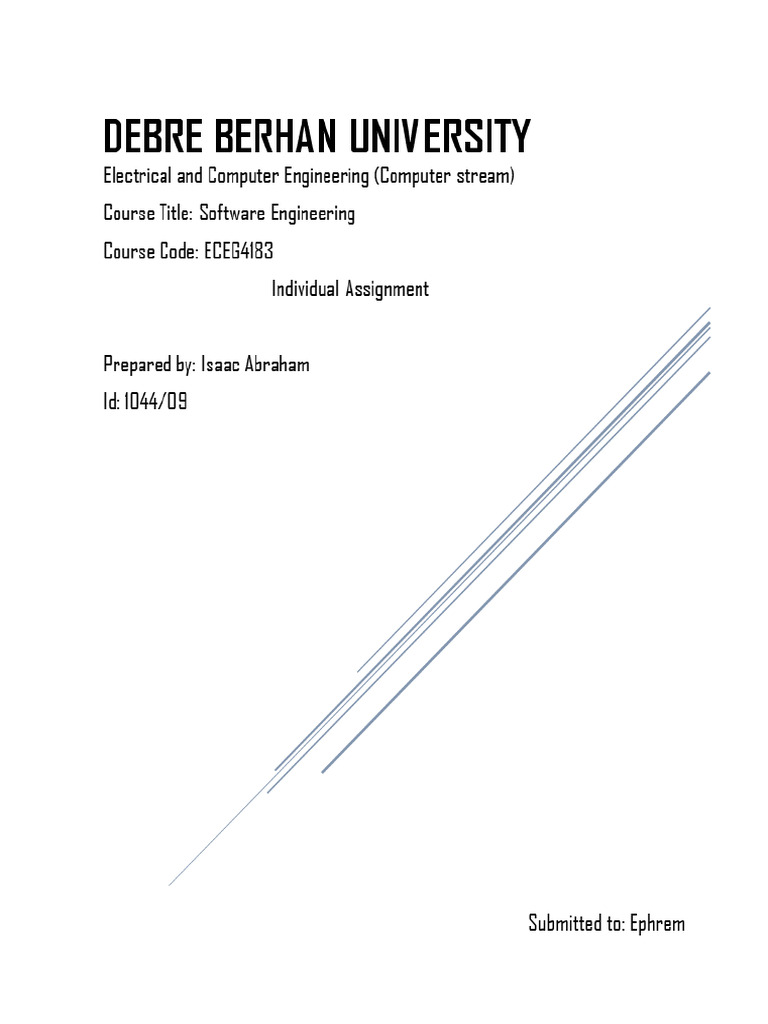 SE Assignment 1 | PDF | User Interface | Implementation